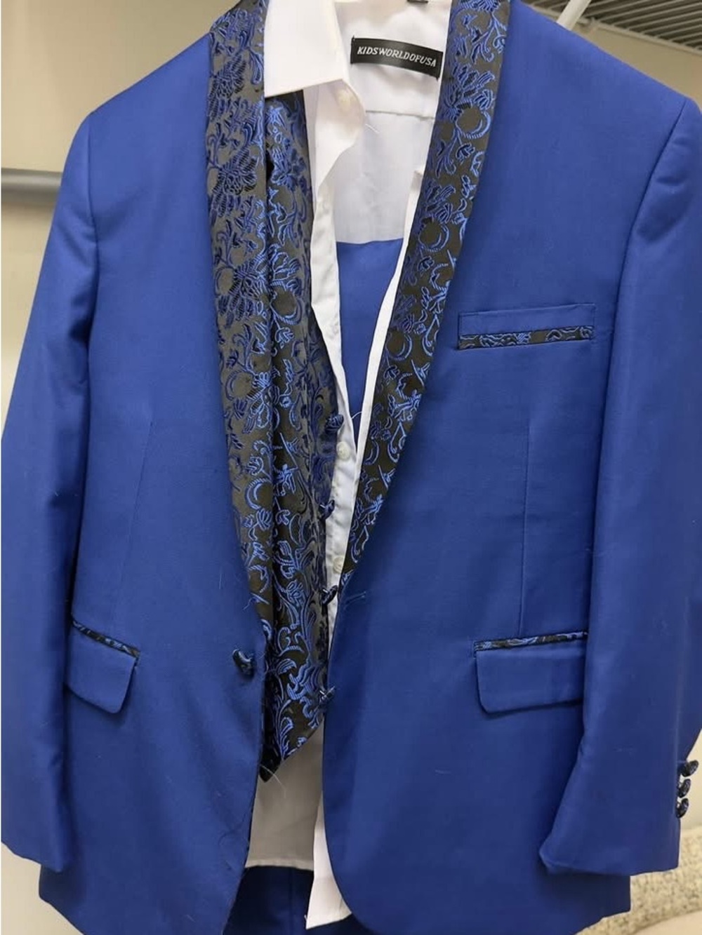 Royal Blue boys 4 piece suit